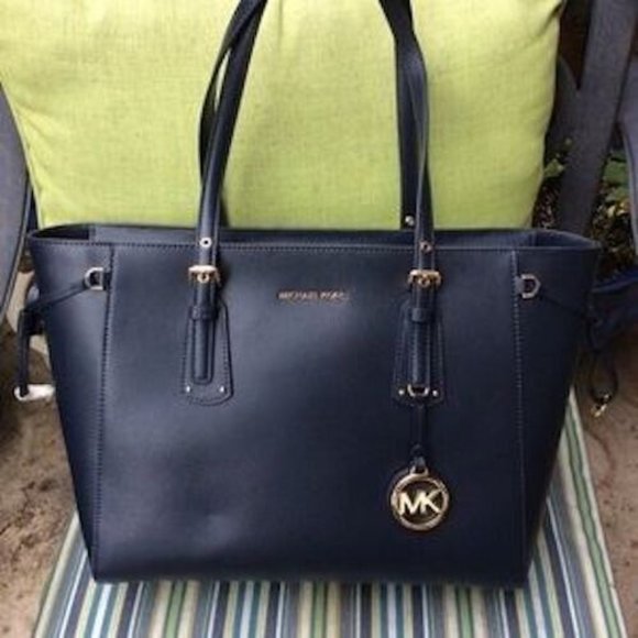 Michael Kors Womens Large Navy Blue Tote NWT - Picture 6 of 8
